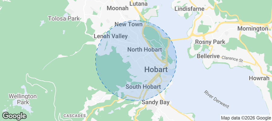West Hobart Airbnb map